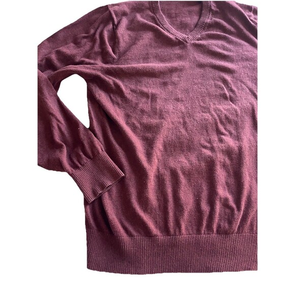 Eddie Bauer Sweater XLT V Neck Cotton Cashmere Preppy - Picture 5 of 9